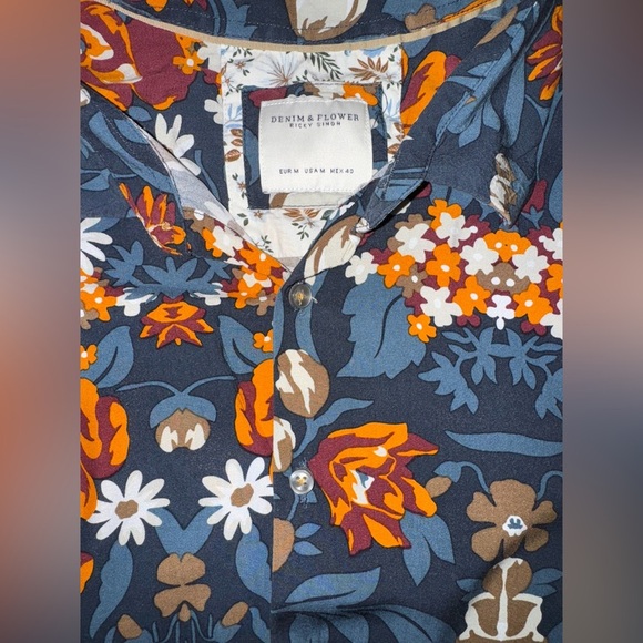 Denim & Flowers Ricky Singh Men's Floral Button Down Shirt - Picture 4 of 4